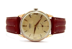 Vintage Watch CORNAVIN Geneve Hand Winding 17 Jewels Gold Plated 36mm Working - Picture 1 of 10