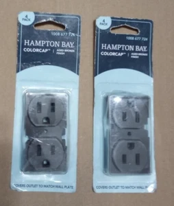 2 Hampton Bay Farbkappe 1-Gang Duplex Steckdose Wandplatte ALTER BRONZE 1008 677 724 - Bild 1 von 2