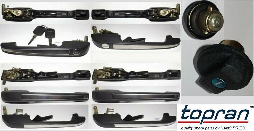 Türgriff Satz 4 Teilig + Tankverschluss für AUDI 100 200 Typ44 Baujahr 1982-1988 - Bild 1 von 1
