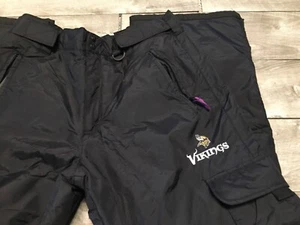 Team Apparel Minnesota Vikings Ski Skiing Snowboarding NFL Black Pants Sz Large - Picture 1 of 9