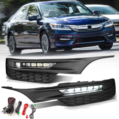Luces antiniebla LED para parachoques Honda Accord 2016 2017 sedán luces de conducción con cableado  Foto 1 de 4