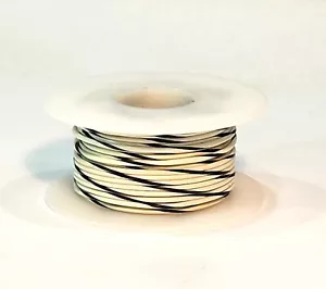 TXL Filo di aggancio per auto 22 AWG BIANCO con STRISCIA NERA ~ bobina da 50 piedi NUOVO! - Foto 1 di 1