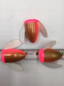 3 Worden’s Spin N Glo Bronze Pink Yakima Bait Fishing 1 7/8” Lure Fishing - Picture 1 of 5