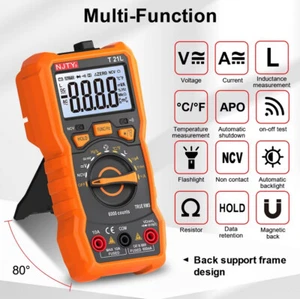 Multimeter Digital NJTY T21L Induktivität 6000 Stück AUTO Reichweite 600μH-60H Reichweite - Bild 1 von 6