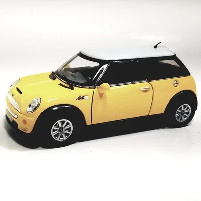 Kinsmart Mini Cooper S Canary Yellow 2 Door 1/28 Scale Diecast Car - Image 1 of 4