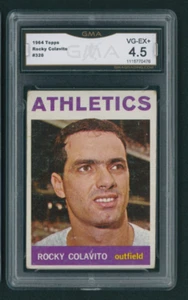 1964 Topps Rocky Colavito #320 GMA 4.5 VG-EX+ KANSAS CITY ATHLETICS Outfielder - Picture 1 of 2