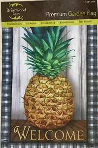 WELCOME 12.5"x18 Pineapple Polyester Garden Flag Multicolor by Briarwood Lane - Picture 1 of 2