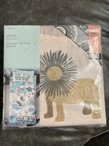 NEXT Kids Bedroom Safari Cotton Mix Duvet Cover & Pillowcase Bed Set BNIP Single - Picture 1 of 4