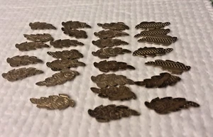 27pcs 20mmx8mm Decorative Die Stamped Leaf Pieces 02-01-2025 NOS - Picture 1 of 9