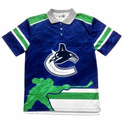 Klew Men's NHL Vancouver Canucks Thematic Polo Shirt XL Cover