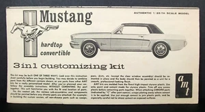 AMT 1:25 MUSTANG HARDTOP CONVERTIBLE 3 in 1 Customizing Kit; NUR ANLEITUNG - Bild 1 von 3