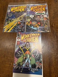 Monkeyman And O'Brien #1-3 SET SIGNED BY ART ADAMS! - Picture 1 of 4