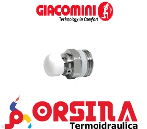 Valvolina sfiato aria per Termosifoni Radiatori Ø 1/8 - 1/4 - 3/8 - 1/2 Giacomin - Foto 1 di 1