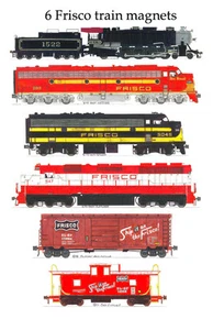 Juego de 6 imanes Andy Fletcher para locomotoras, coche de caja y caboose Frisco - Imagen 1 de 1