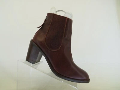 Matisse 棕色皮革拉链踝靴时尚靴 10 M 码 — 第 1/4 张图片