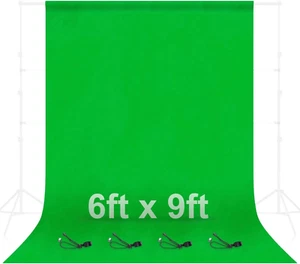 EMART Green Screen Backdrop, 6 X 9 FT Photography Greenscreen Background for Str - Picture 1 of 12