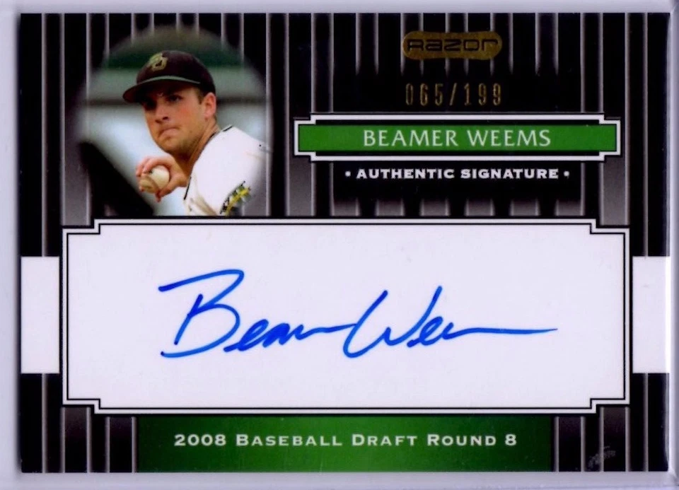 2008 Razor Signature Series Black #200 Beamer Weems AU - 65/199 - Image 1 of 1