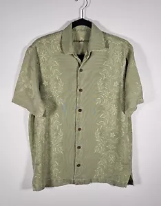Tommy Bahama Hemd S Herren Grün Embedded Stickerei Design Knopf Kurzarm - Bild 1 von 6