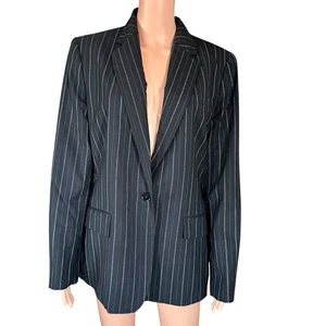 Neu mit Etikett Ralph Lauren Black Label Größe 14 Nadelstreifen Blazer Jacke Karriere 325 $ - Bild 1 von 7