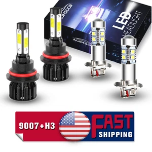 For Nissan Frontier 2001-2003 LED Headlight Combo Kit Hi-Lo Beam Fog Light 6000K - Picture 1 of 21