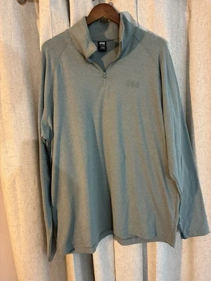 Helly Hansen Mens 2XL Performance Stretch Fabric 1/4 Zip Pullover - Green - Image 1 of 4