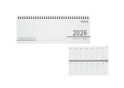 STYLEX SCHREIBWAREN Schreibtisch Kalender / 32 Blatt / Schreibtischquerkalender 2026