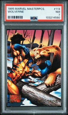 PSA 7 SKY BOX 1995 MARVEL MASTERPIECES WOLVERINE #113 NM 337 - Image 1 of 2