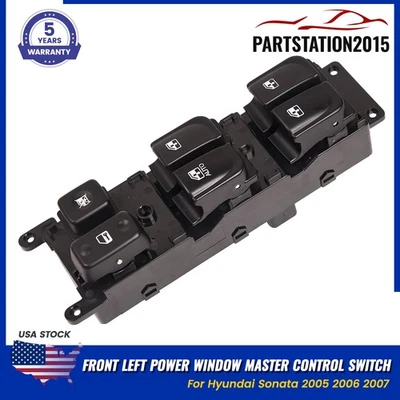 For Hyundai Sonata 2006 2007 2008 Front Left Power Window Master Control Switch - Image 1 of 4
