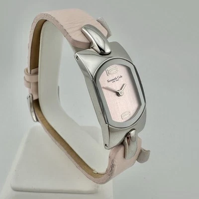 Reloj Kenneth Cole Mujer 17mm Tono Plateado Correa Cuero Rosa Batería Nueva Foto 1 de 4