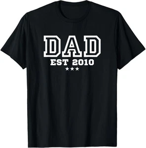Mens Dad Established 2010 Father's Day T-Shirt Hoodie - Picture 1 of 7
