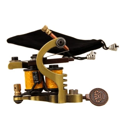 Máquina de tatuaje con marco de aleación bobinas de alambre de cobre de 10 envolturas de 1,1 pulgadas para sombreador de forro Foto 1 de 4