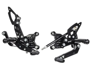 Juegos traseros Bonamici de aluminio negro para Aprilia RSV4 / Fábrica 2021-2024 - Imagen 1 de 2