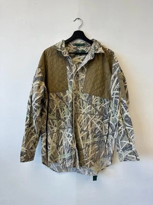 Camisa Orvis De Colección Para Hombres XL Camuflada Pantano Acolchada Tiro Caza 100% Algodón Años 90 Foto 1 de 4