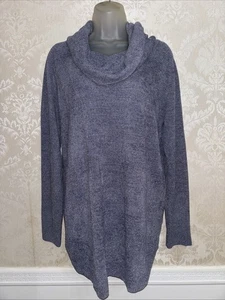 Barefoot Dreams CozyChic Ultra Liter Cowl Neck Long Sleeve Sweater Size M - Foto 1 di 8