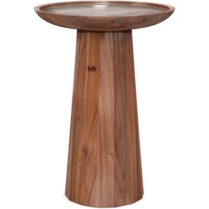 Simpli Home Dayton 13" Round Solid Wood Accent Table in Light Cognac - Picture 1 of 7