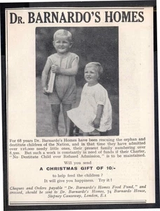 DR BARNARDO'S HOMES - 1934 Weihnachtsaufruf um Geld - Vintage Reklame - Bild 1 von 1