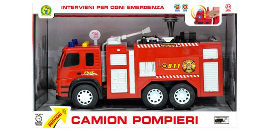 Giocattolo Camion Autopompa Vigili del Fuoco con Luci - Immagine 1 di 1
