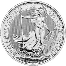 Britannia 2023 1oz Silver Bullion Coin A1 King Charles III in Capsule