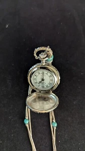 Carolyn Pollack Southwest Sterling Liquid Silver and Turquoise 18 inches - Picture 1 of 8