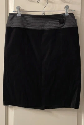 Falda de terciopelo negra Behnaz Sarafpour X Target talla 1 nueva con etiquetas Foto 1 de 4
