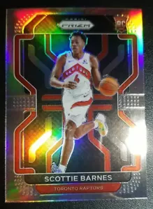 2021 Panini SILVER PRIZM Scottie Barnes #320 Rookie Card RC Raptors REFRACTOR - Picture 1 of 2