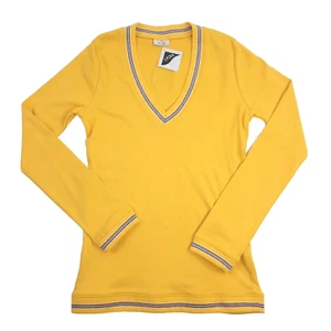IKEA Uniform Sweater Womens W33 L25inc W84 L63cm Yellow Employee V Neck Sales - Picture 1 of 9