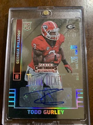 Boleto Panini Contenders Todd Gurley RC 2015 #146 refractor automático 16/99 Foto 1 de 4