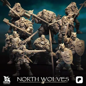 North Wolves (10 models) | Warbands | Punga Miniatures | 32mm scale - Picture 1 of 2