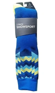 Paquete de 2 calcetines deportivos de nieve con diseño alpino sobre la pantorrilla formas aztecas niños pequeños - Imagen 1 de 6