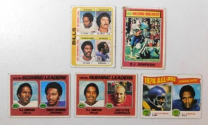 TOPPS FOOTBALL 5 KARTEN SORTIERT LOT O.J. Simpson (Lot #D45) - Bild 1 von 7