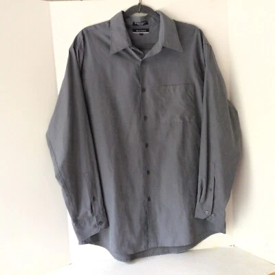 Camisa de manga larga con botones BRANDINI para hombre talla L, gris, poliéster, nailon Foto 1 de 3