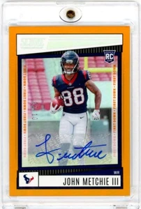 John Metchie III 2022 Score Rookie Auto Orange Foil /10 #387 Houston Texans - Picture 1 of 2