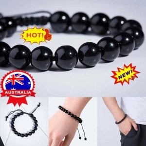 Lymphatic Drainage Black Obsidian Bracelet Hot Free ShippiCF - Picture 1 of 12