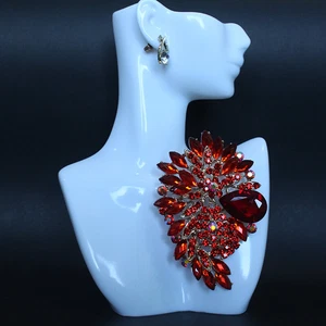 Broche de vidrio grande de colores broche de cristal flor accesorios para mujer - Imagen 1 de 10